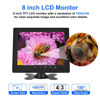 Picture of Qcvoruno 8 inch Monitor Display, 1024 * 768 Resolution,Built-in Dual Speakers, Portable LCD Monitor with HD/VGA/BNC/AV/USB for CCTV DVD DSLR VCD TV Box