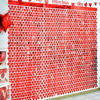 Picture of LOLStar 3 Pack Valentine's Day Foil Curtain,Valentines Day Party Decoration,3.3x6.6 ft Red Heart Shape Tinsel Fringe Curtain Valentines Photo Backdrop,Streamer Backdrop for Birthday,Engagement,Wedding