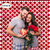 Picture of LOLStar 3 Pack Valentine's Day Foil Curtain,Valentines Day Party Decoration,3.3x6.6 ft Red Heart Shape Tinsel Fringe Curtain Valentines Photo Backdrop,Streamer Backdrop for Birthday,Engagement,Wedding