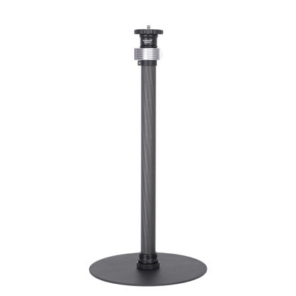 Picture of Koolehaoda Monopod Stand for Desk, 16"-28" Adjustable Camera Table Mount Stand with Heavy Base, Carbon Fiber Monopod Mount Stand for DSLR Camera, Light, Webcam, Live Streaming, Vlogging