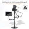 Picture of Koolehaoda Monopod Stand for Desk, 16"-28" Adjustable Camera Table Mount Stand with Heavy Base, Carbon Fiber Monopod Mount Stand for DSLR Camera, Light, Webcam, Live Streaming, Vlogging