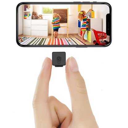 Picture of 4K Wireless Wifi Security Camera Mini Home Indoor Outdoor Camera, Smart Home Camera Small Nanny Cam House Office Cameras Mobile Phone APP Remote, 150 Wide Angle Night Vision Motion Detection Cams