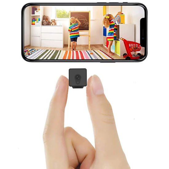 Picture of 4K Wireless Wifi Security Camera Mini Home Indoor Outdoor Camera, Smart Home Camera Small Nanny Cam House Office Cameras Mobile Phone APP Remote, 150 Wide Angle Night Vision Motion Detection Cams
