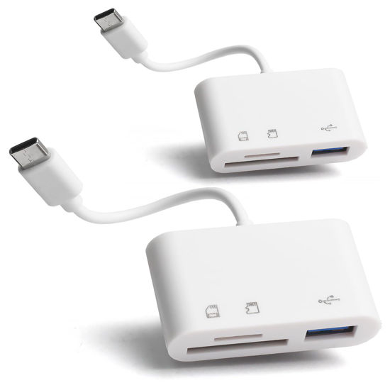 Picture of [2 Pack] SD Card Reader for Android, Micro SD Card to USB Adapter, USB C SD Card Reader for Camera Memory Card Reader, Wansurs SD Card Reader for PC Phone Pads