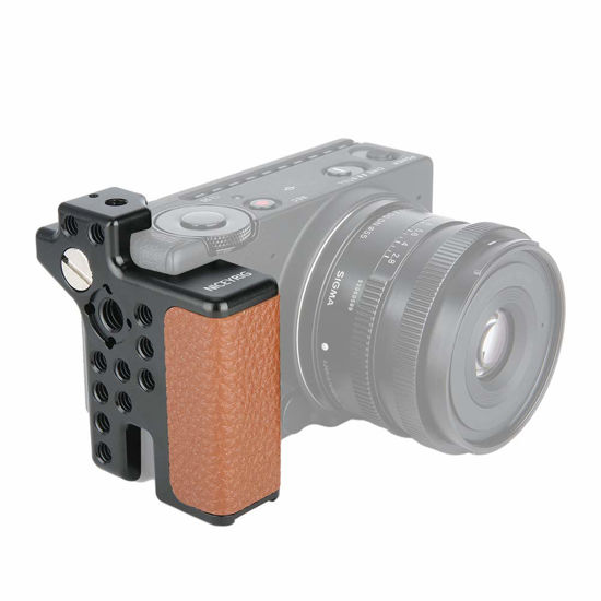 Picture of NICEYRIG Grip for Sigma FPL FP, Camera Right Handle with Premium Leather (Brown Color) - 370