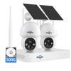 Picture of Hiseeu Solar Security Camera Outdoor,4MP Cameras,Wireless Home Security Cameras System,Color Night Vision,Solar-Powered, 2.4G/5G WiFi, 360° Pan & Tilt,500GB HDD,No Subscription