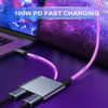 Picture of USB C to Dual HDMI Adapter, 4 in 1 USB C Hub Multiport Adapter with Dual HDMI, USB 3.0, 100W PD Charging, Laptop Dual Monitor Adapter Support USB C to HDMI Splitter Extended Display for USB C Device