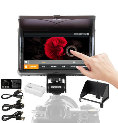 Picture of VILTROX DC-X2 2000Nit Camera Field Monitor Touchscreen 6 inch 4K HDMI Camera Monitor 1920x1080 IPS DSLR Monitor with Sunshade Hood/Battery 3D LUT 160° Super Wide View Angle Video Monitors High-Bright