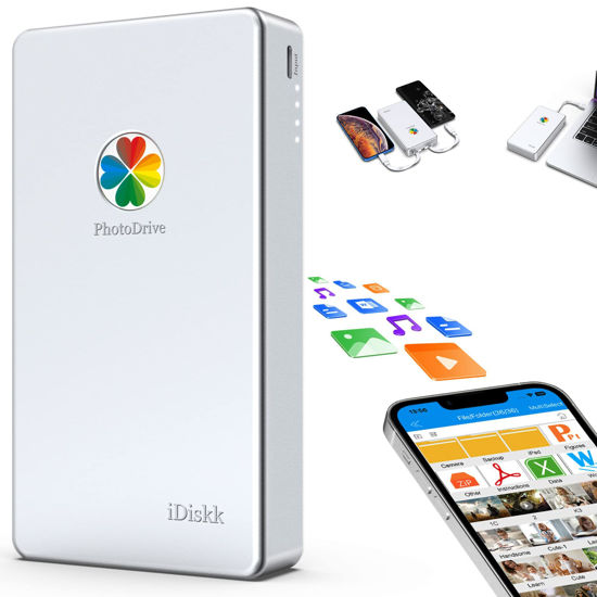 Picture of iDiskk Mfi Certified 2TB External Hard Drive for iPhone 16,15,iPad,MacBook,PC,Photo Storage Phone Drive for Android Mobile to Backup Photos | Video | Files (auto Backup) for iPhone 15/14/13/12/11/X