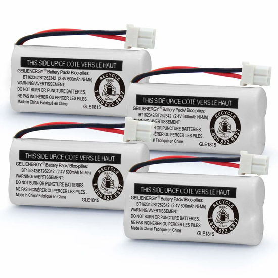 Picture of GEILIENERGY BT183342 BT283342 BT166342 BT266342 BT162342 BT262342 Battery Compatible with CS6114 CS6419 CS6719 CS6919 EL52300 CL80111 Cordless Handset Phone (Pack of 4)