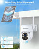 Picture of ZHXINSD Solar Security Camera System, Wireless Outdoor with 10" LCD Monitor, 4PCS 4K 4MP Solar Powered PTZ Camera with Solar Panel for Home Security, 10 CH Expandable, Color Night Vision, 2-Way Audio
