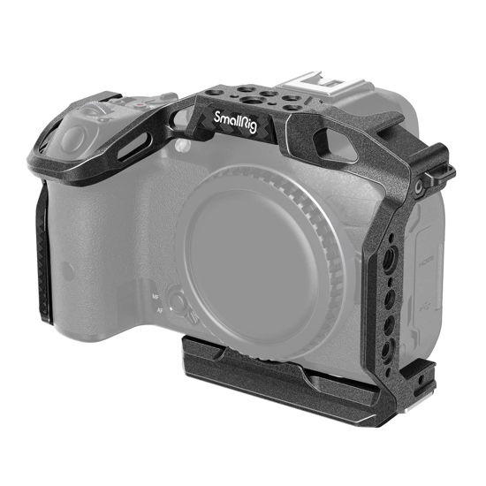 Picture of SmallRig R7 Cage for Canon R7, Aluminum Alloy R7 cage with Quick Release Plate for Arca Stand, Cold Shoe, NATO Rail and Threaded Holes, Formfitting Camera Cage Video Rig for Canon R7-4003