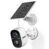 Picture of SOVMIKU CG6 Best Solar Security Camera Wireless Outdoor, Battery Powered Cam, Easy to Setup,PIR Motion Detection, Two Way Audio, Audible Flashlight Siren,2.4GHz Wi-Fi, Color Night Vision, SD Slot