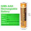 Picture of EOCIK 6 Pack HHR-55AAABU NI-MH AAA Rechargeable Battery 1.2V for Panasonic 550mAh Battery for Cordless Phones