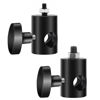 Picture of WELLMAKING 2PCS Rapid Adapter Convert with 3/8" and 1/4" Screw DSLR Mount Bracket Multi Functional Mount Bracket Adapter, Photo Studio, Light Stand Tip Boom Arm Photo Studio Photography Accessory