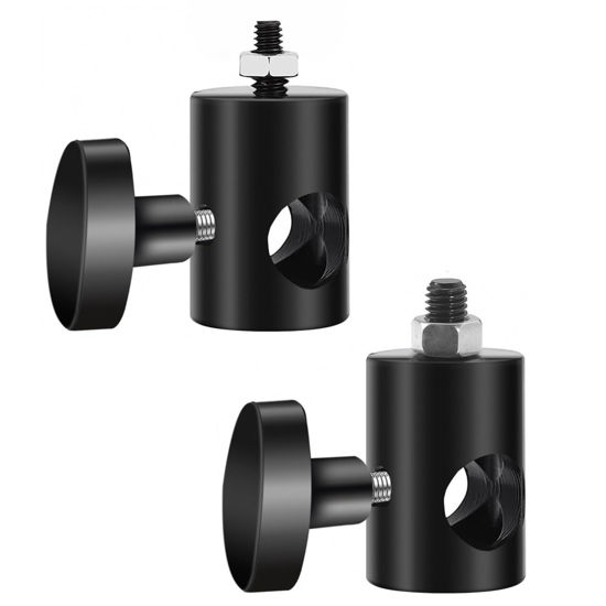 Picture of WELLMAKING 2PCS Rapid Adapter Convert with 3/8" and 1/4" Screw DSLR Mount Bracket Multi Functional Mount Bracket Adapter, Photo Studio, Light Stand Tip Boom Arm Photo Studio Photography Accessory