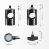 Picture of WELLMAKING 2PCS Rapid Adapter Convert with 3/8" and 1/4" Screw DSLR Mount Bracket Multi Functional Mount Bracket Adapter, Photo Studio, Light Stand Tip Boom Arm Photo Studio Photography Accessory