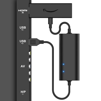 Picture of IBERLS for Fire Stick USB Power Cable, Firestick Adapter for Fire TV 4K / Ultra HD/Lite, Power Streaming via TV USB Port (Replaces AC Adapter)