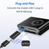 Picture of Mepsies USB C to Mini USB Adapter 2 Pack, USB Type C Female to Mini USB 2.0 Type-B Male Adapter, Support Charging and Data Transfer, Compatible Digital Camera, MP3 Player, Dash Cam and More, Black