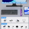 Picture of ONFINIO USB Hub 3.0, 7-Port USB Hub Splitter with Individual On/Off Switches and Lights, 3.2ft/1m Long Cable Compatible with MacBook, Laptop, Surface Pro, PS4, PC, Flash Drive, Mobile HDD-Purple