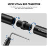 Picture of NEEWER 15mm Rod Connector, 2 Pack, M12x1.5 Connector for 15mm Support Rod Extension on Shoulder Rig & Video Rig, Only for NEEWER Aluminum Alloy 15mm Rods, SR020