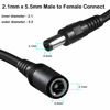 Picture of 4 Pack Power Extension Cable 6.5FT (2M), 5.5mm x 2.1mm dc 12v Power Supply Adapter Extension Cord Male to Female Plug Cable for Security Cameras etc
