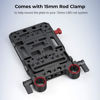 Picture of SMALLRIG Battery Plate with V-Lock Mount with Dual 15mm Rod Clamp Kit for Camera Power Supply - 4958