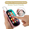 Picture of TXEsign MP3 & MP4 Player Carry Case Bag with Clear Window Travel Carrying Case for 4" Touch Screen MP3 MP4 Music Player Case Storage Bag with Inner Pocket for Earphones, USB Cable, Memory Card (Pink)