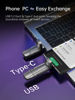 Picture of MOVE SPEED 1TB Flash Drive, External SSD with 1000MB/s Read Write Speed, USB 3.2 Gen2+Type C Dual Port Portable SSD, Thumb Drive for iPhone 15, 16 Series/MacBook/Android Phone/Audio etc