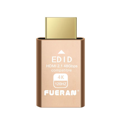 Picture of FUERAN HDMI 2.1 Dummy Plug 4K@120Hz Virtual Display Emulator, Headless Adapter, HDMI Display Adapter, Supports 3840x2160@120Hz, 1440P@120Hz, 1080P@120Hz, EDID Emulator for GPU/Remote Desktop
