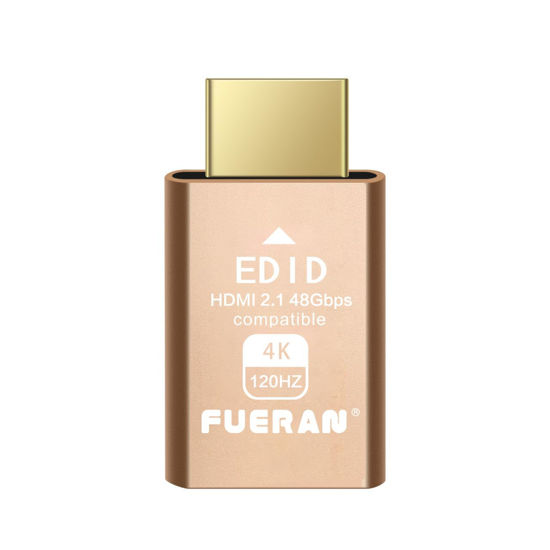 Picture of FUERAN HDMI 2.1 Dummy Plug 4K@120Hz Virtual Display Emulator, Headless Adapter, HDMI Display Adapter, Supports 3840x2160@120Hz, 1440P@120Hz, 1080P@120Hz, EDID Emulator for GPU/Remote Desktop