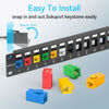 Picture of 12 Port Mini Blank Keystone Patch Panel with Snap-in Design, Cat6 Network Patch Panel 1U 10 inch, Rack Mount Ethernet Patch Panel (for Slim Keystone Only)