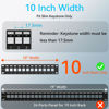 Picture of 12 Port Mini Blank Keystone Patch Panel with Snap-in Design, Cat6 Network Patch Panel 1U 10 inch, Rack Mount Ethernet Patch Panel (for Slim Keystone Only)