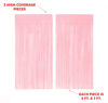 Picture of xo, Fetti Party Decorations Matte Pastel Pink Fringe Foil Curtain - Set of 2 | Bachelorette, Bridal Shower, Backdrop, Wedding, Birthday, Photo Booth