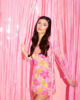 Picture of xo, Fetti Party Decorations Matte Pastel Pink Fringe Foil Curtain - Set of 2 | Bachelorette, Bridal Shower, Backdrop, Wedding, Birthday, Photo Booth