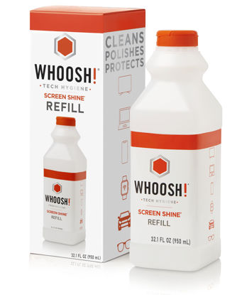 Picture of WHOOSH! Electronic Screen Cleaner Refill, 32.1 fl oz | Screen Cleaning Liquid Refill designed for Pro Premium Screen Cleaner, Eco-Friendly, Safe, Screen Cleaner Spray Refill for TVs, Computer Monitors