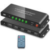 Picture of SkycropHD HDMI 2.1 Switch 8K@60Hz 4K@120Hz 4 in 1 Out HDMI Auto Switcher with Remote Support 48Gbps, HDR10+, HDCP2.3, Dolby Vision/Atmos and CEC