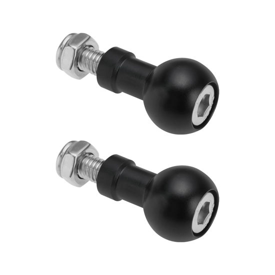 Picture of Micro Traders 2pcs 17mm Aluminum Ball Mount M6 Screw Adapter Expansion Mount Holder for Camera Tripod Selfie Handle Grip Stand Converter