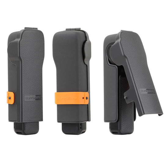 Picture of WOENJO DJI Pocket 3 Gimbal Cover Camera Lens Protective Lid for DJI Osmo Pocket 3, Disassembly Free Camera Lens Screen Protective Cover with Non-slip Silicone Strap Design for DJI Pocket 3 Accessories