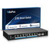 Picture of 10 Port 2.5Gb Unmanaged Ethernet Switch with 8* 2.5G Base-T Ports, 2* 10G SFP+ Ports. GiGaPlus 2.5Gbps Network Switch for 2.5Gbps NAS/PC, WiFi6 Router, Wireless AP. Fanless Design, Plug and Play
