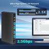 Picture of 10 Port 2.5Gb Unmanaged Ethernet Switch with 8* 2.5G Base-T Ports, 2* 10G SFP+ Ports. GiGaPlus 2.5Gbps Network Switch for 2.5Gbps NAS/PC, WiFi6 Router, Wireless AP. Fanless Design, Plug and Play