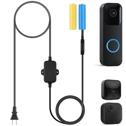 Picture of UYODM 20Ft/6m Charging Cable Power Adapter Designed for Blink Video Doorbell (Replace Battery), Blink Outdoor 4 (4th Gen) & XT3, Doorbell Transformer with IP67 Weatherproof Power Cable Black