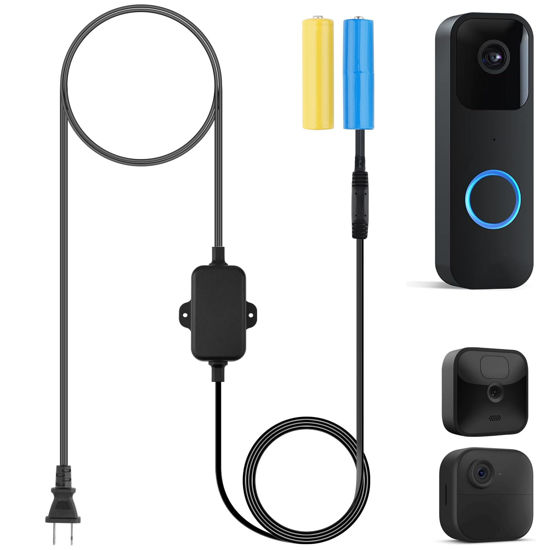 Picture of UYODM 20Ft/6m Charging Cable Power Adapter Designed for Blink Video Doorbell (Replace Battery), Blink Outdoor 4 (4th Gen) & XT3, Doorbell Transformer with IP67 Weatherproof Power Cable Black