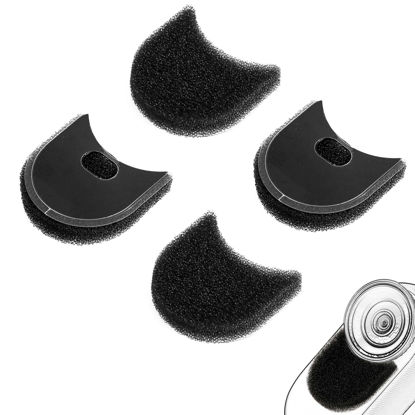 Picture of PEUTIER 4pcs for Insta360 GO 3 & GO 3S Mic Wind Muff, Black Wind Noise Reduction Cover, Microphone Windshield Replacement Windscreen Cover, Professional Video Accessories