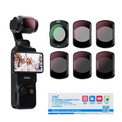 Picture of JJC 6-Pack Magnetic ND Filter & CPL Filter Set for DJI OSMO Pocket 3 Creator Combo, ND8 ND16 ND32 ND64 ND256 Neutral Density & Circular Polarizing Filter, Multi-Coated HD Optical Glass Aluminum Frame