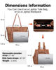 Picture of FADEON Large Laptop Tote Bag for Women Designer Leather Laptop Bag Fashion Travel Backpack Purse Shoulder Handbag Brown