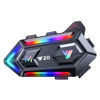 Picture of BTQILEYOO Y20 Motorcycle Helmet Bluetooth Headset, Flash Color RGB Lighting Effect, Bluetooth 5.3 Headphone, Smart Noise Reduction, HiFi Level Sound Quality, IPX6, Compatible with All Helmets