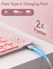 Picture of Hamile Keyboard Case for iPad 9th Generation 10.2 Inch - Backlit Wireless Detachable Folio Keyboard Cover with Pencil Holder for iPad 8th 7th Gen/iPad Pro 10.5" / iPad Air 3rd Gen (Pink Rose)