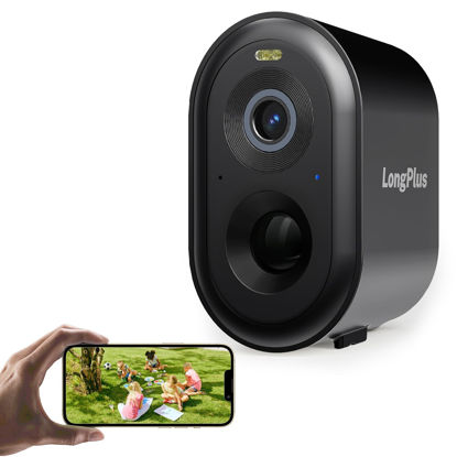 Picture of LongPlus Security Cameras Wireless Outdoor, Battery Wireless Security Camera Outdoor with AI Motion Detection, WiFi Cameras for Home, Color Night Vision, 2-Way Talk, Works with Alexa, Cloud/SD Storage