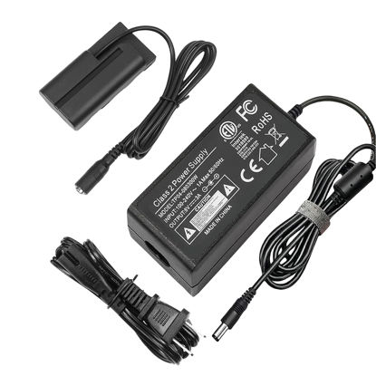 Picture of F1TP NP-F550 Dummy Battery AC Power Adapter Kit for Sony F550/770/570 NP-F970 CCD-SC55 TR516 TR716 TR818 TR910 TR917 Power Your Led Light and Feelword/Atomos Ninja V Monitor